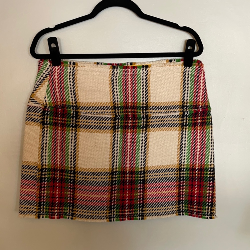 J. crew wool plaid skirt